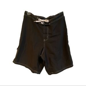 Black swim shorts with pocket size 12